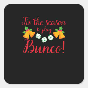 Sticker Carré Cette Saison Jouer Bunco Noël Dice Ga