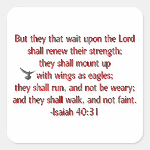 Sticker Carré Ceux qui attendent sur le Seigneur
