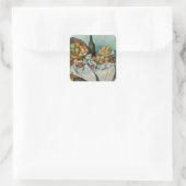 Sticker Carré Cezanne Panier Pommes Impressionnisme Art (Sac)