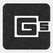 Sticker Carré cg5 black typo fan art (Devant)