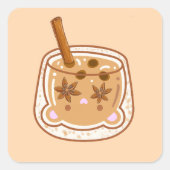 Sticker Carré Chai Tea (Devant)
