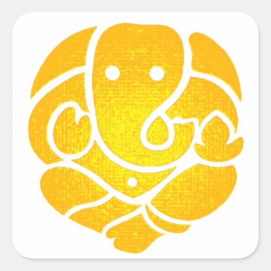 STICKER CARRÉ CHAÎNES DE SOLEIL GANESH (Devant)
