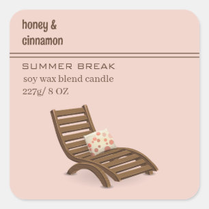 Sticker Carré Chaise Adirondack Été Modifiable