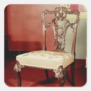 Sticker Carré Chaise, conception de "directeur" de Chippendale,