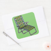 Sticker Carré Chaise de pelouse Chaise Lounge (Enveloppe)