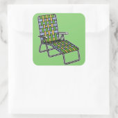 Sticker Carré Chaise de pelouse Chaise Lounge (Sac)