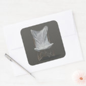 Sticker Carré Chaise de pont (Enveloppe)