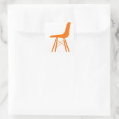 Sticker Carré Chaise latérale en plastique moulé Eames (Sac)