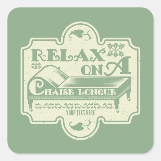 Sticker Carré Chaise Longue (Devant)