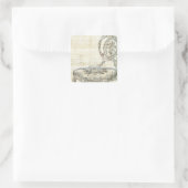 Sticker Carré Chaise vintage en français Lin 2 (Sac)