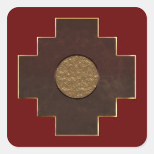 Sticker Carré Chakana Cross