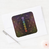 Sticker Carré Chakras brillants colorés (Enveloppe)
