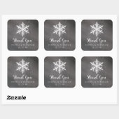 Sticker Carré Chalet de snowflakes Frost d'hiver | Faveur de mar (Feuille)