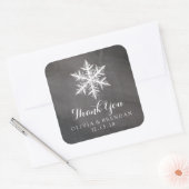 Sticker Carré Chalet de snowflakes Frost d'hiver | Faveur de mar (Enveloppe)