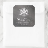 Sticker Carré Chalet de snowflakes Frost d'hiver | Faveur de mar (Sac)