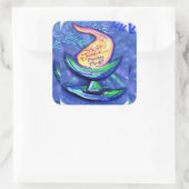 Sticker Carré Chalice à flamme UU (Sac)