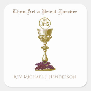 Sticker Carré Chalice de l'ordre des prêtres catholiques