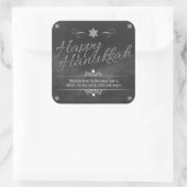 Sticker Carré Chalkboard Faux Parties scintillant en argent Hano (Sac)