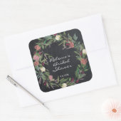 Sticker Carré chalkboard floral wreath douche favorise autocolla (Enveloppe)