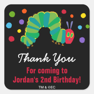 Sticker Carré Chalkboard Hunt Caterpillar   MERCI