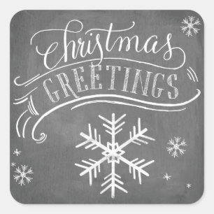 Sticker Carré Chalkboard Salutations Collection