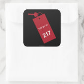 Sticker Carré Chambre 217 Clés (Sac)