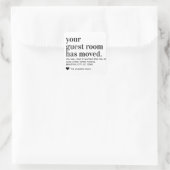 Sticker Carré Chambre d'hôtes moderne Moved Moved Adresse de ret (Sac)