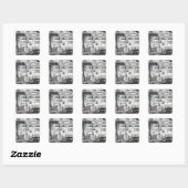 Sticker Carré Chambre Lit (Feuille)