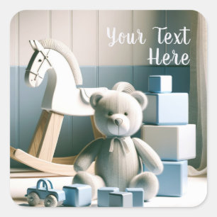 Sticker Carré Chambre pour enfants avec jouets