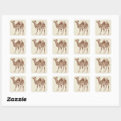 Sticker Carré chameau beige (Feuille)
