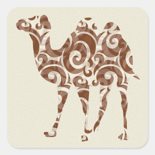 Sticker Carré chameau beige (Devant)