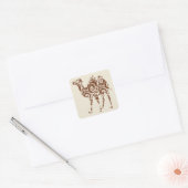 Sticker Carré chameau beige (Enveloppe)