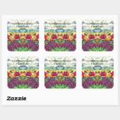 Sticker Carré Chameaux de Noël en verre tendu (Feuille)