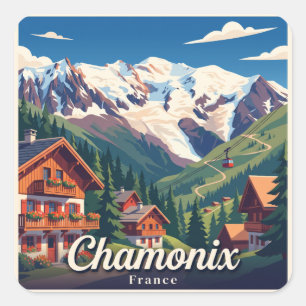 Sticker Carré Chamonix France