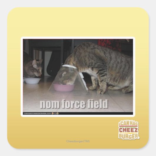 Sticker Carré champ de nom force (Devant)