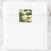 Sticker Carré Champ de tulipes blanches (Sac)