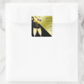 Sticker Carré Champagne & Ballons 40e anniversaire (Sac)