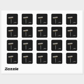 Sticker Carré Champignons (Feuille)