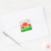 Sticker Carré Champignons (Enveloppe)