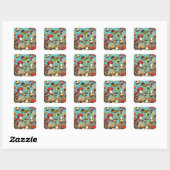 Sticker Carré Champignons sauvages (Feuille)