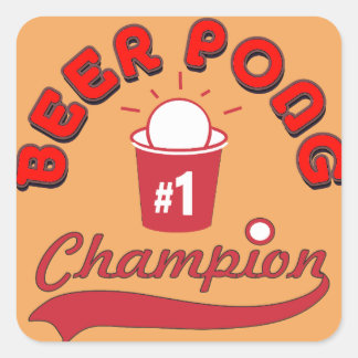 Sticker Carré Championnat de football américain de pong