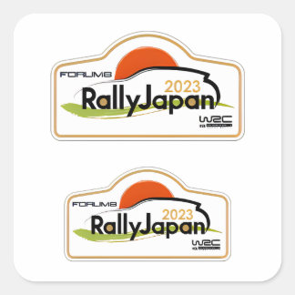 Sticker Carré Championnat du Japon de course automobile Rally WR