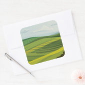 Sticker Carré Champs agricoles (Enveloppe)