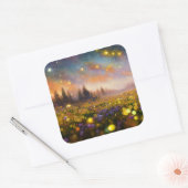 Sticker Carré Champs de cristal et Ciel étoilé (Enveloppe)