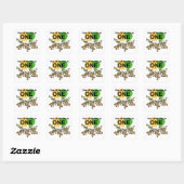 Sticker Carré Chandails et cadeaux 1er anniversaire des singes (Feuille)
