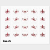 Sticker Carré Chandelier rouge ~ (Feuille)