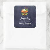 Sticker Carré Chandelle de Cupcake Cute et Déplaisante Halloween (Sac)