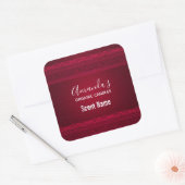 Sticker Carré Chandelle élégante Arrière - plan rouge (Enveloppe)