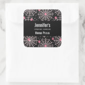 Sticker Carré Chandelle Motif Halloween Cobwebs & Spiders Biz (Sac)