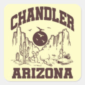 Sticker Carré Chandler, Arizona (Devant)